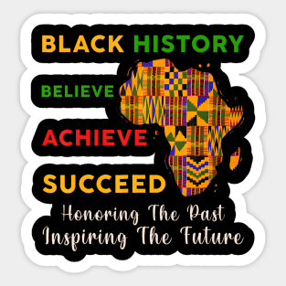 Honoring Past Inspiring Future Black History Kente African Sticker
